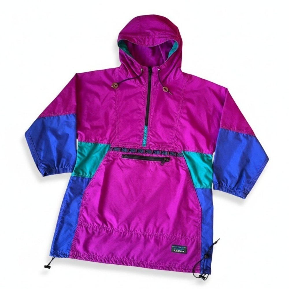 Vintage LL Bean Anorak Windbreaker Jacket Colorblock
